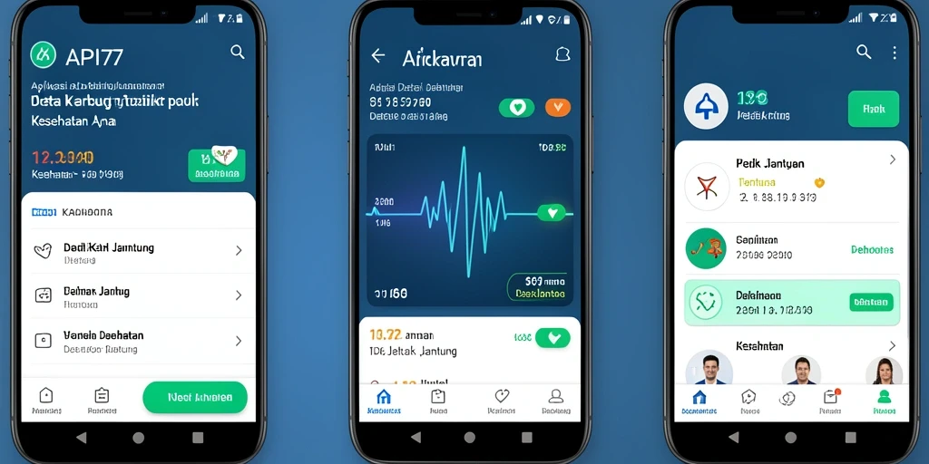Tampilan antarmuka API77 yang ramah pengguna untuk detak jantung.