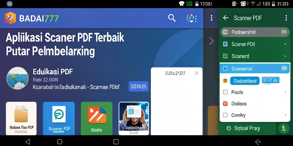 Antarmuka pengguna BADAI777 yang sederhana dan intuitif untuk Scanner PDF.