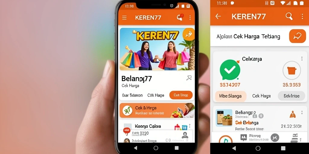 Antarmuka pengguna KEREN77 yang intuitif dan informatif.