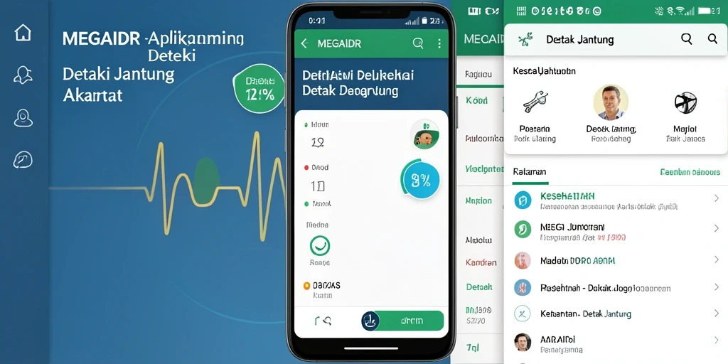 Tampilan antarmuka MEGAIDR yang menawan untuk detak jantung.