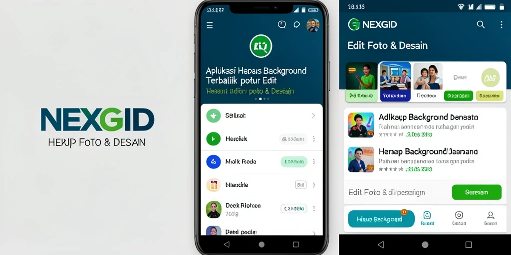 Antarmuka NEXGID dengan fitur hapus latar belakang yang mudah digunakan.