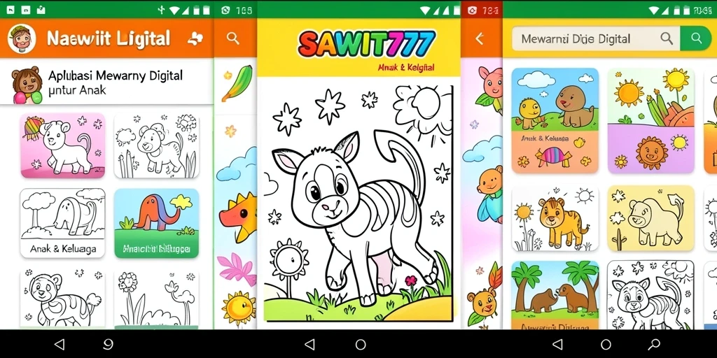 Screenshot antarmuka aplikasi SAWIT777 yang mudah digunakan untuk mewarnai.